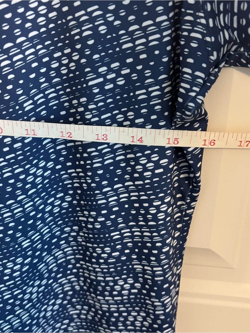 Pebble Beach Navy and White Printed Polo Size Women's M - Picture 6 of 8